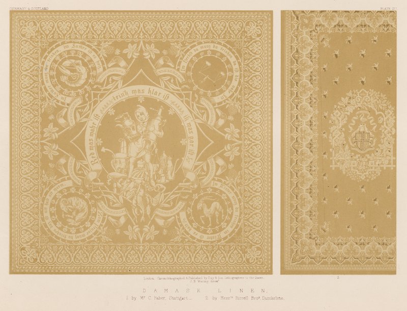 Damask lin av English School