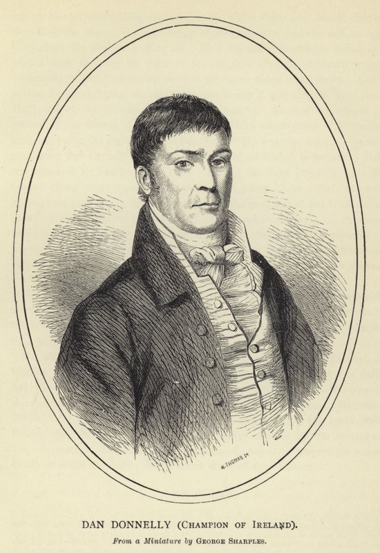 Dan Donnelly, Champion of Ireland, From a Miniature av George Sharples av English School