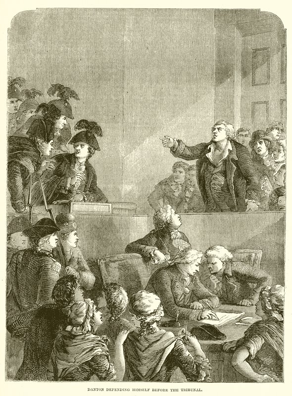 Danton forsvarte seg for tribunalet av English School