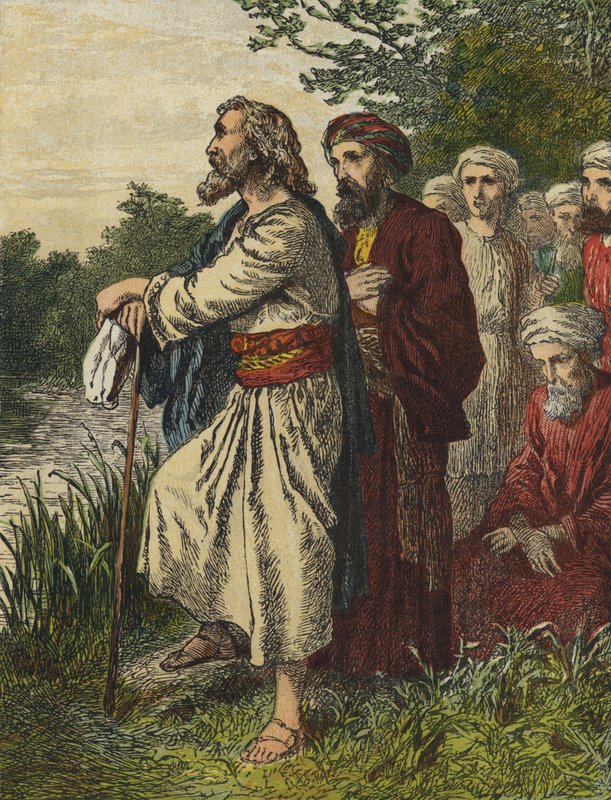 David og vennene hans trekker seg tilbake fra Absalom av English School