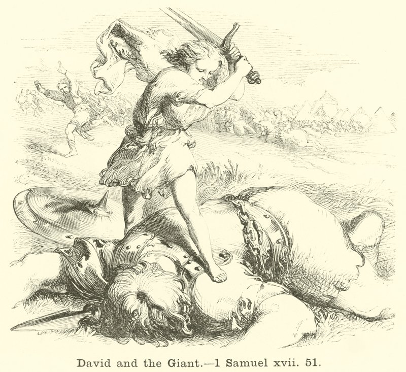 David og kjempen, 1 Samuel, xvii, 51 av English School