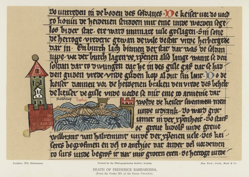 Frederick Barbarossas død av English School
