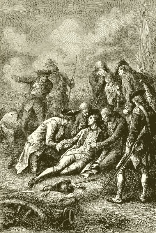 General James Wolfes død av English School