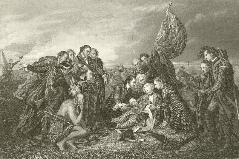 General Wolfes død av English School