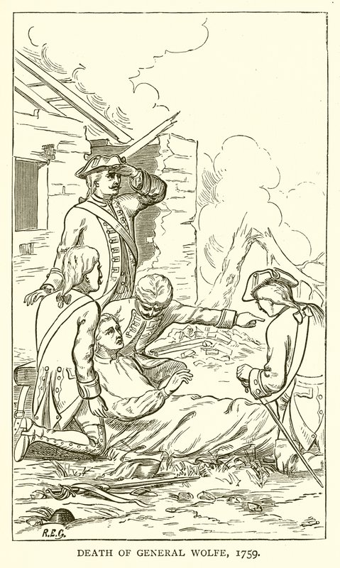 General Wolfes død, 1759 av English School