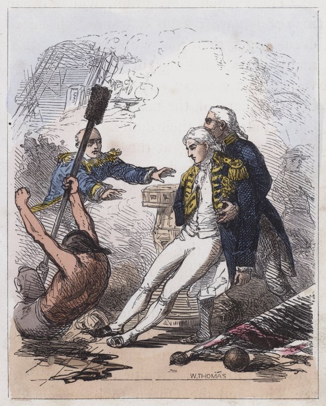Lord Nelsons død (farget gravering) av English School