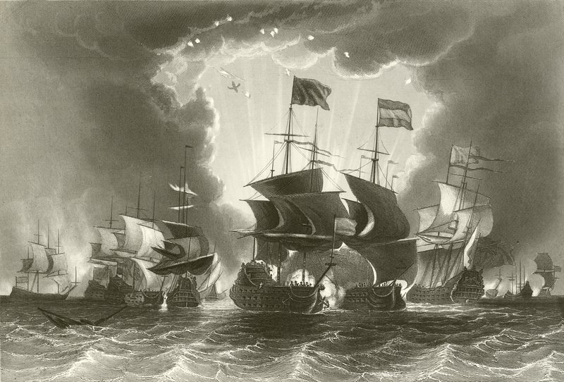 Nederlag av den nederlandske flåten av admiral Blake av English School