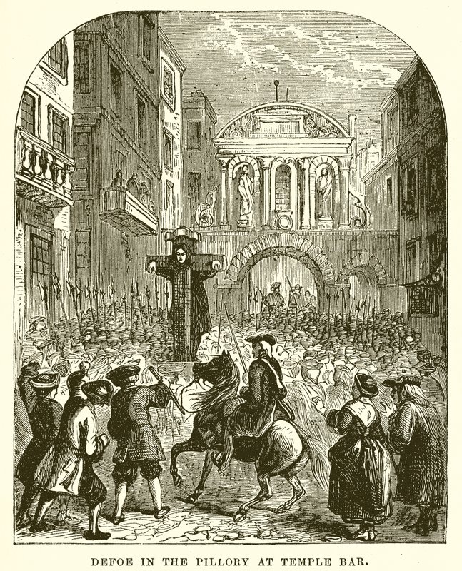 Defoe in the Pilory på Temple Bar av English School