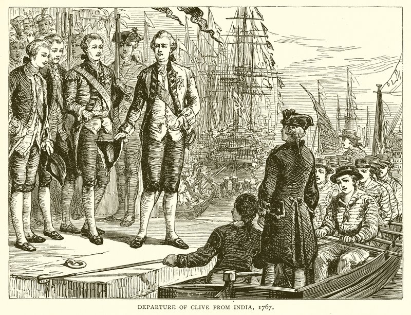 Clives avgang fra India, 1767 av English School