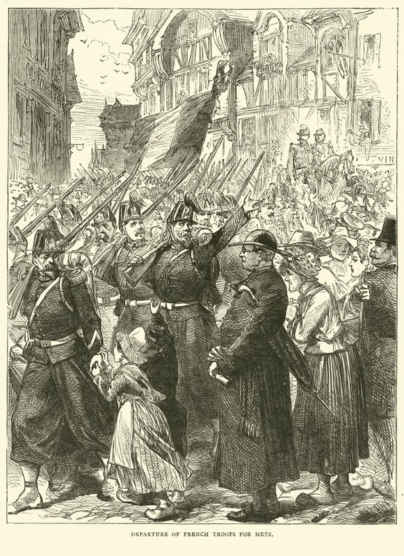 Avgang av franske tropper til Metz, august 1870 av English School