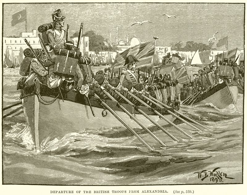 De britiske troppenes avgang fra Alexandria av English School