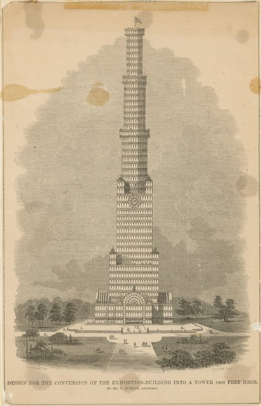 Design av Charles Burton for konvertering av Crystal Palace av English School