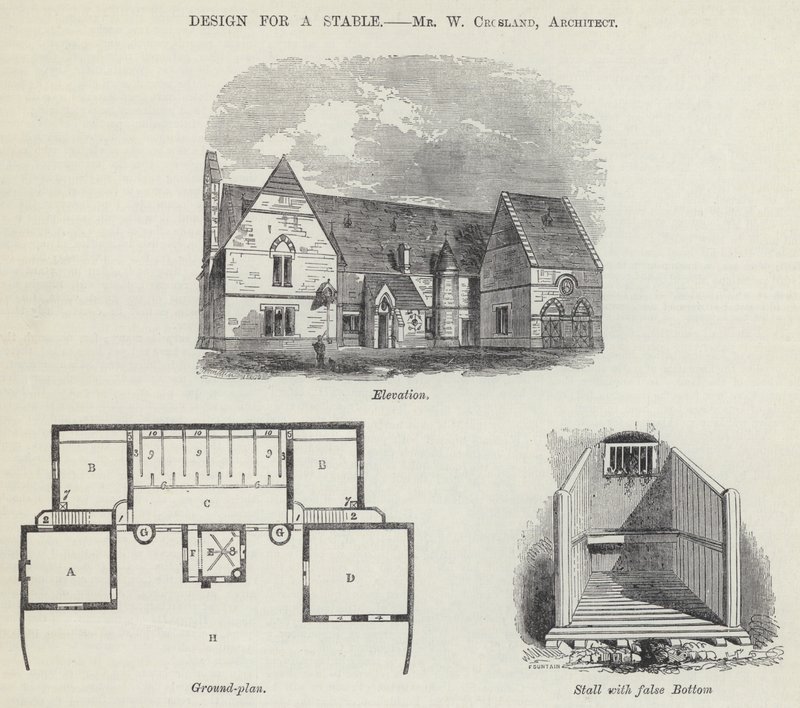 Design for en stall (gravering) av English School