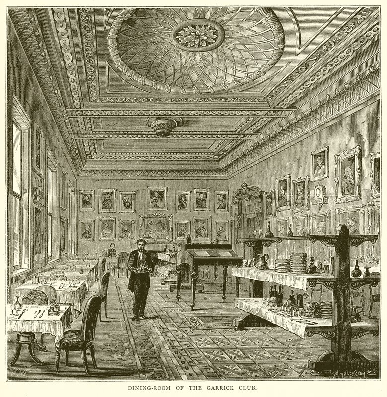 Spisestue til Garrick Club av English School