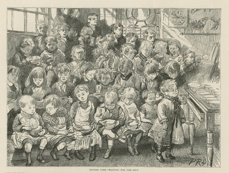 Middagstid - venter på suppen av English School