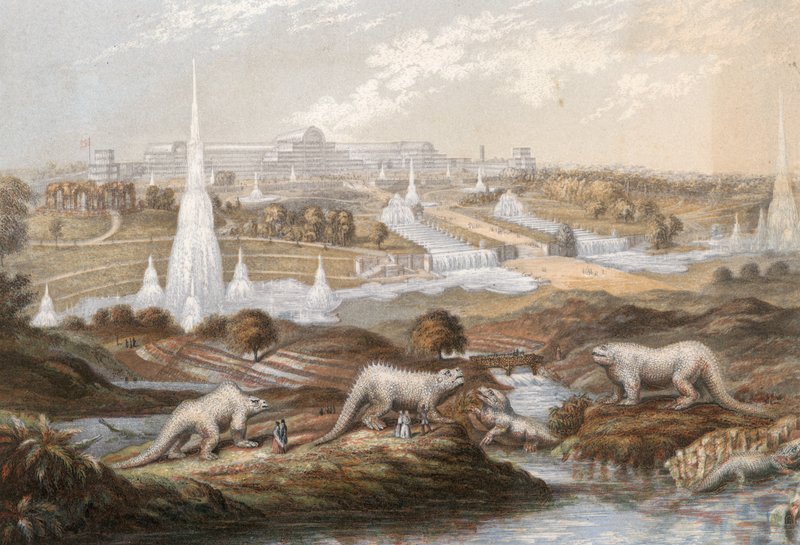 Dinosaurer på Crystal Palace av English School