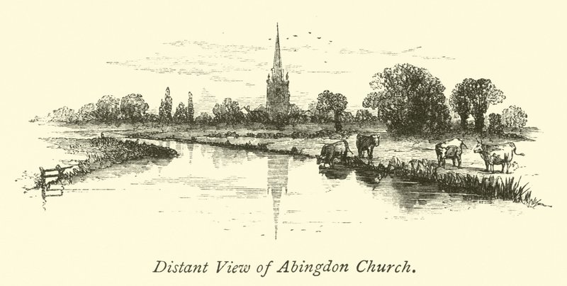 Fjernsyn over Abingdon kirke av English School