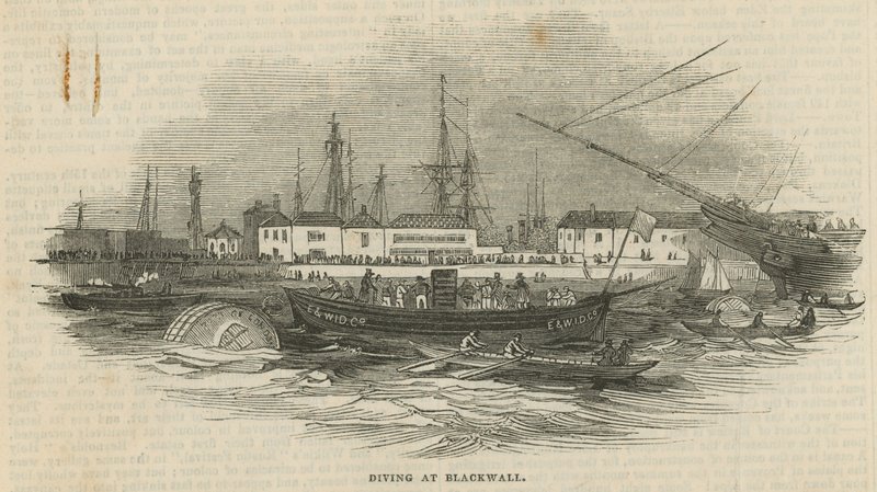 Dykking ved Blackwall av English School
