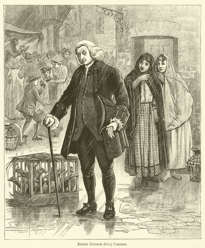 Doktor Johnson gjør bot (gravering) av English School