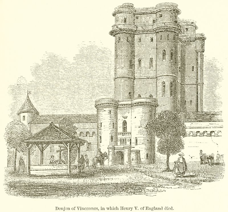 Donjon av Vincennes, der Henry V av England døde av English School