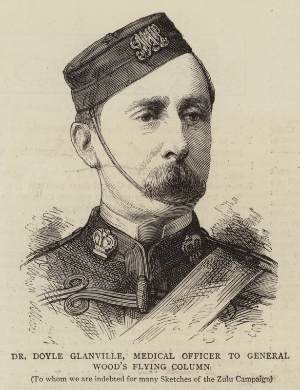 Dr Doyle Glanville, medisinsk offiser til General Woods Flying Column (gravering) av English School