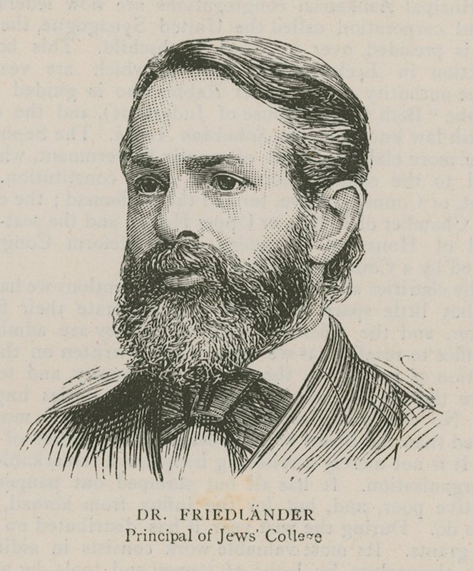 Dr Friedlander, rektor ved Jews College av English School