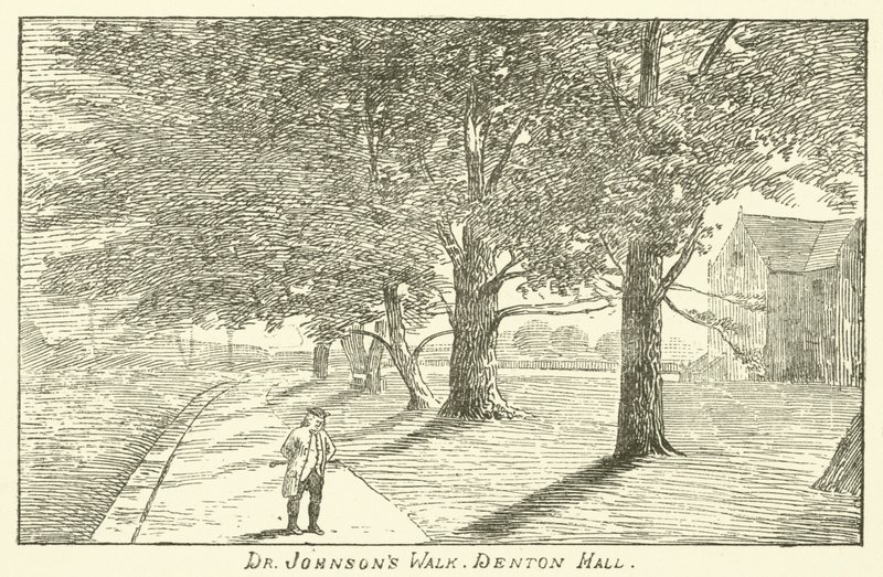 Dr. Johnsons gangvei, Denton Hall (gravering) av English School