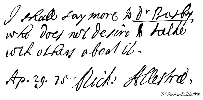 Dr Richard Allestree av English School