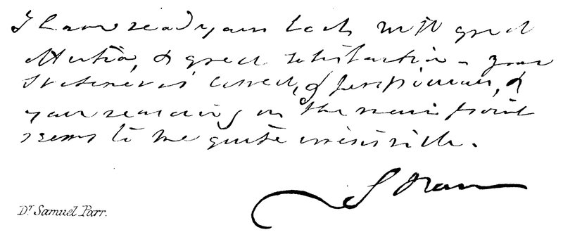 Dr Samuel Parr av English School