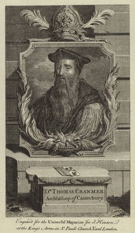 Dr Thomas Cranmer, erkebiskop av Canterbury av English School