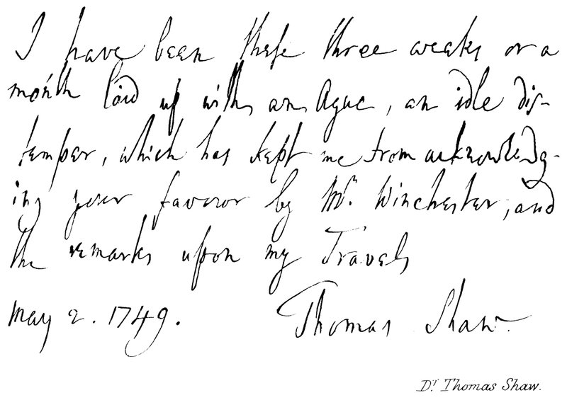 Dr Thomas Shaw av English School