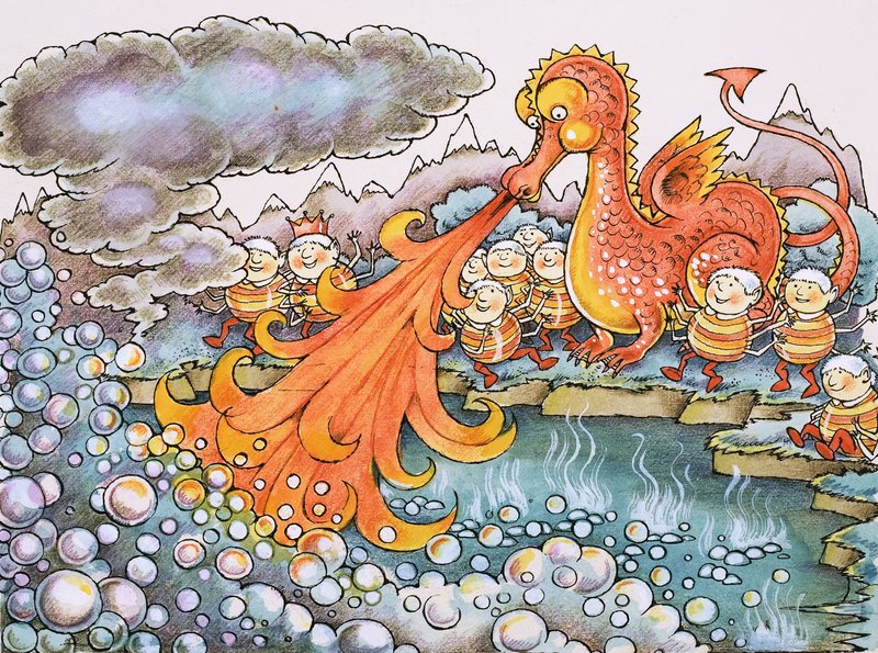 Dragon rapende ild av English School