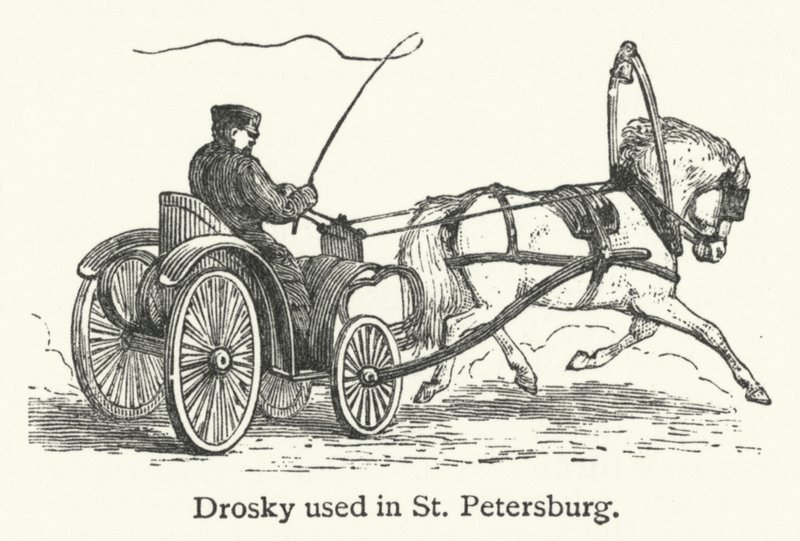 Drosky brukt i St. Petersburg (gravering) av English School