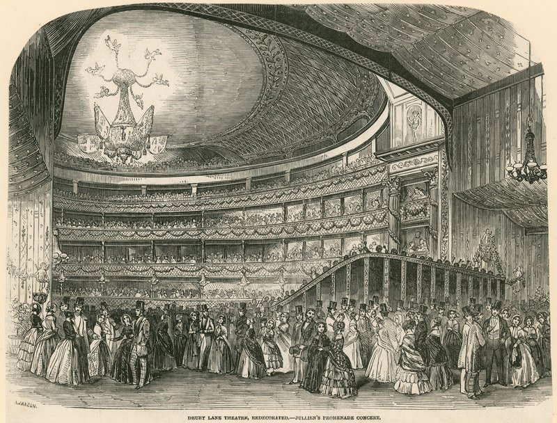 Drury Lane Theatre pusset opp - Julliens Promenade Concert av English School