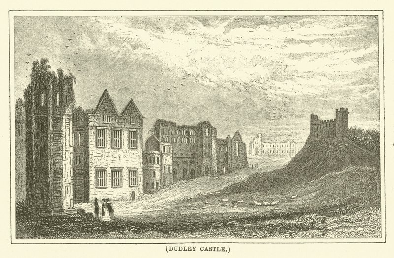 Dudley Castle (gravering) av English School
