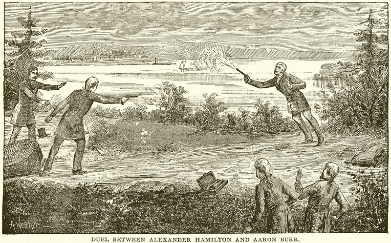 Duell mellom Alexander Hamilton og Aaron Burr av English School