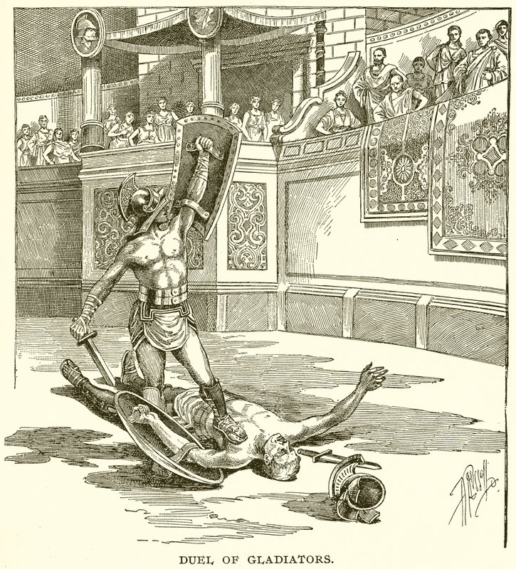 Duell av Gladiatorer av English School