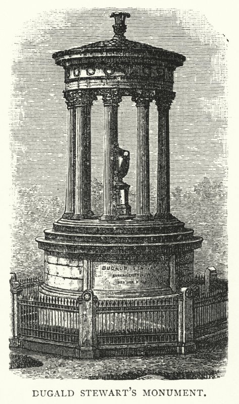 Dugald Stewarts monument (gravering) av English School
