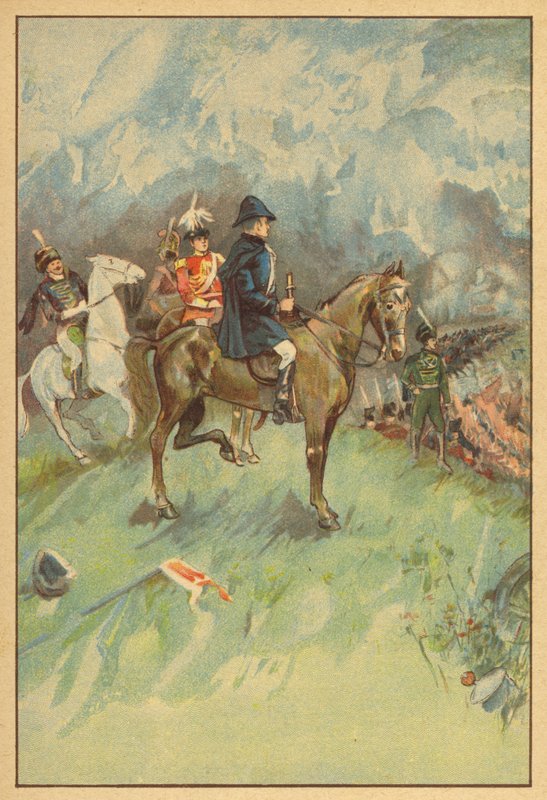 Hertugen av Wellington i slaget ved Waterloo av English School