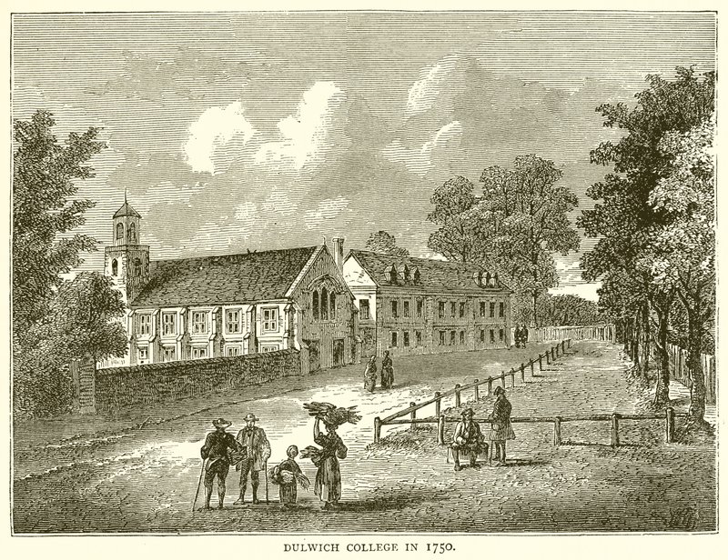 Dulwich College i 1750 av English School