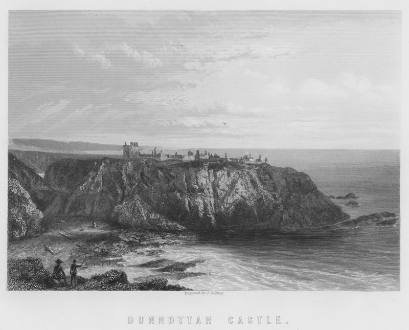 Dunnottar Castle (gravering) av English School