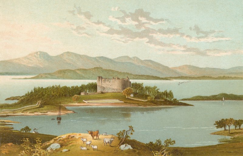 Dunstaffnage Castle og Loch Etive av English School
