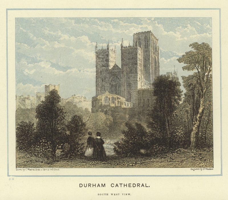 Durham Cathedral, sørvest utsikt av English School