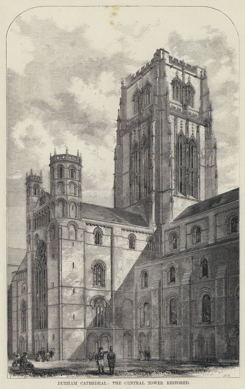 Durham Cathedral, Central Tower Restored (gravering) av English School
