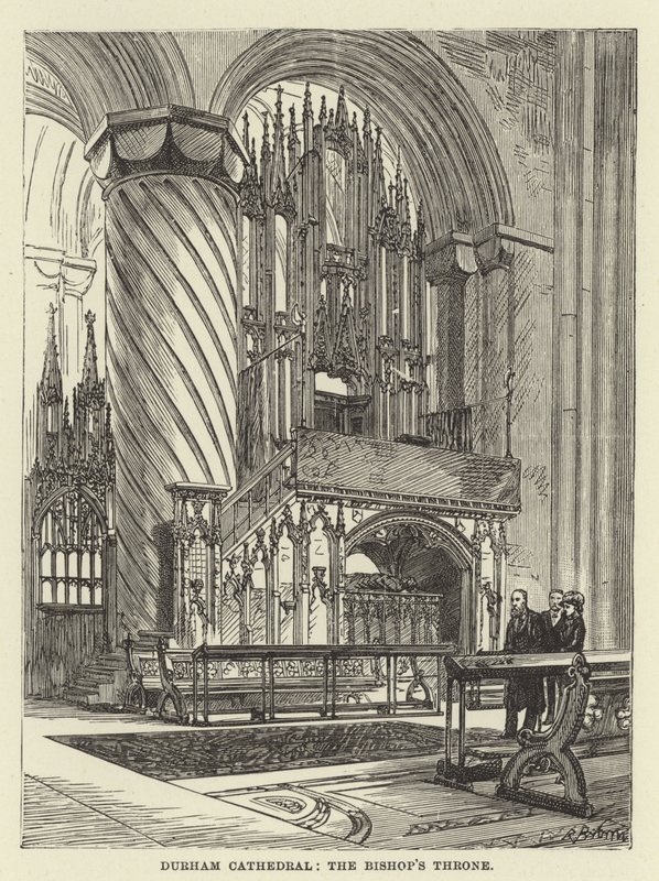 Durham Cathedral, biskopens trone av English School