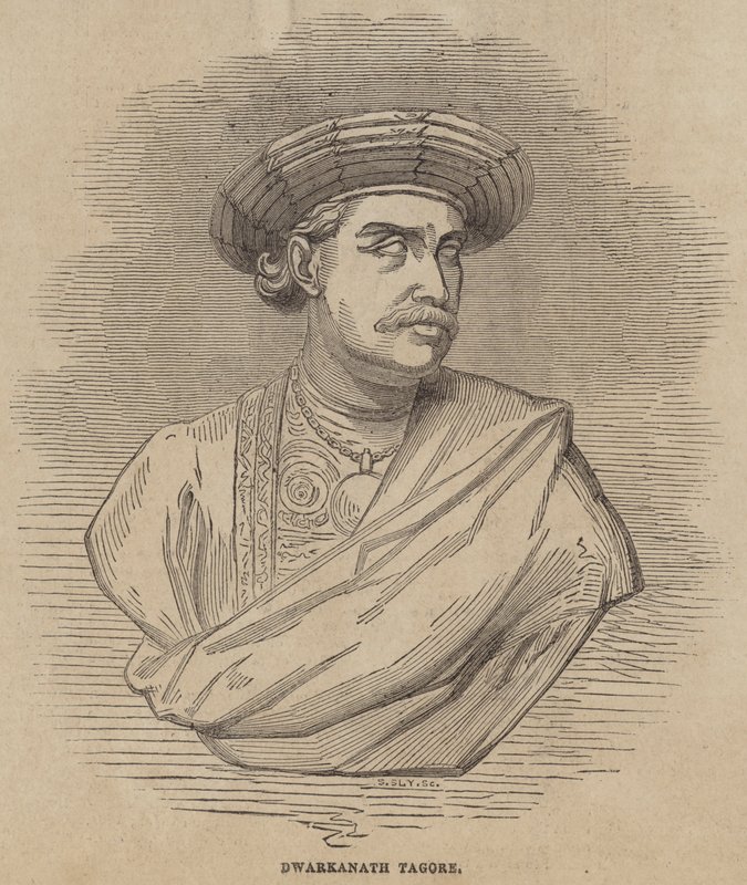 Dwarkanath Tagore (gravering) av English School