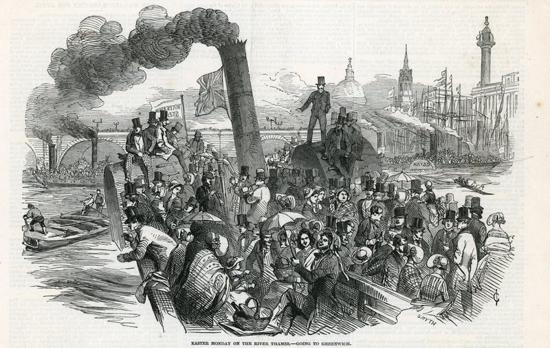 Påskedag ved Themsen - skal til Greenwich av English School