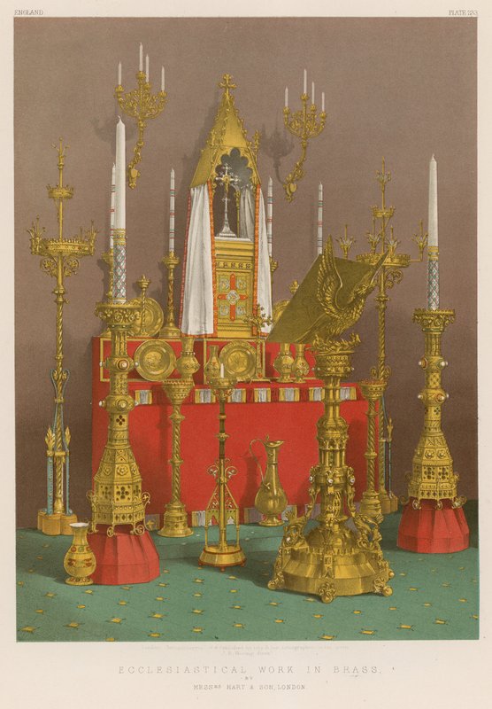 Ecclesiastical Work in Brass av Mrs Hart and Son, London av English School