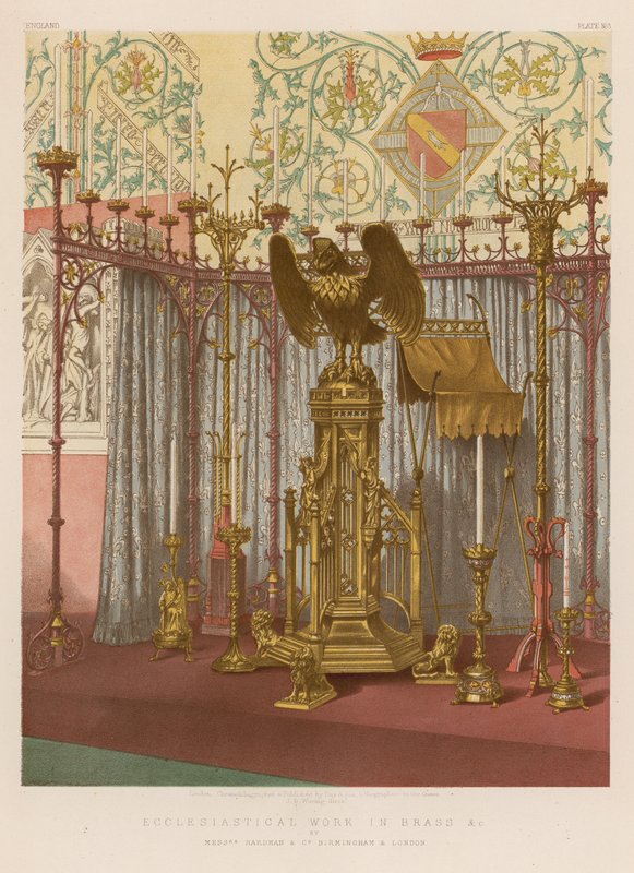 Ecclesiastical Work in Brass etc av Mrs Hardman og Co, Birmingham og London av English School