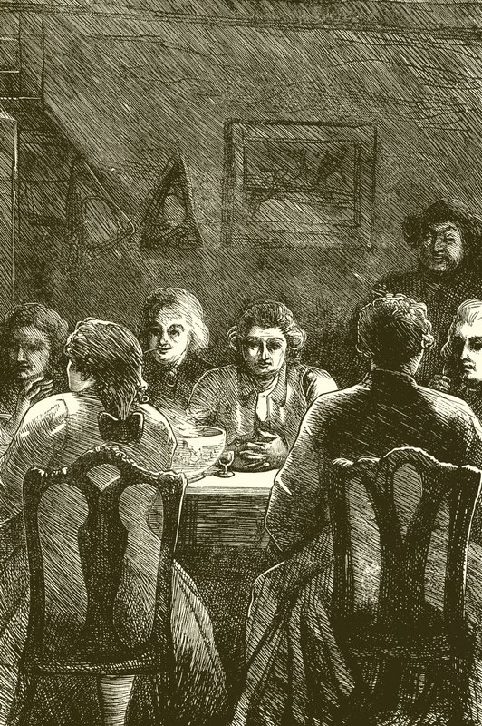Edmund Burke på Literary Club av English School